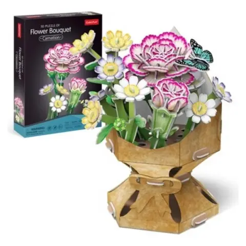 CUBICFUN 3D puzzle játék 134 darabos Szegfű