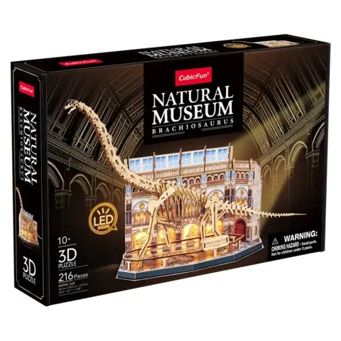 CUBICFUN 3D puzzle játék 217 darabos Brachioszaurusz csontváz LED világítással