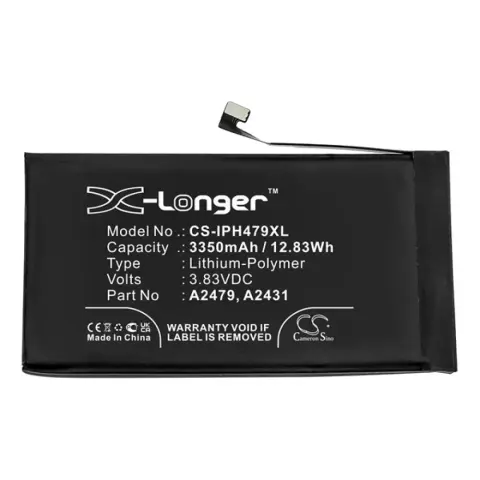 CAMERON SINO Li-Polymer battery (3.83V/3350mAh. Apple A2431 compatible) BLACK