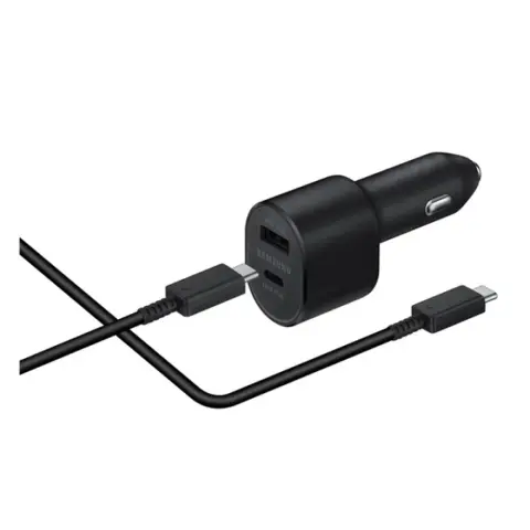 SAMSUNG Autós töltő USB+Type-C aljzat 45W + Type-C kábel