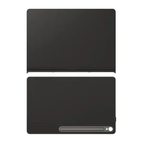 SAMSUNG tok álló. bőr hatású (aktív FLIP. oldalra nyíló. TRIFOLD. asztali tartó. mágneses. ceruza tartó) FEKETE