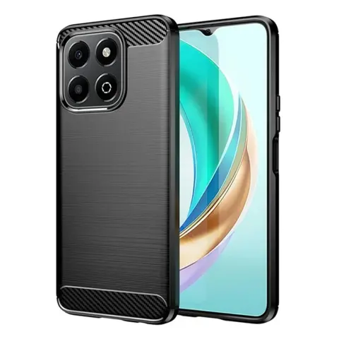 GIGAPACK silicone case brushed carbon pattern honor x6b black
