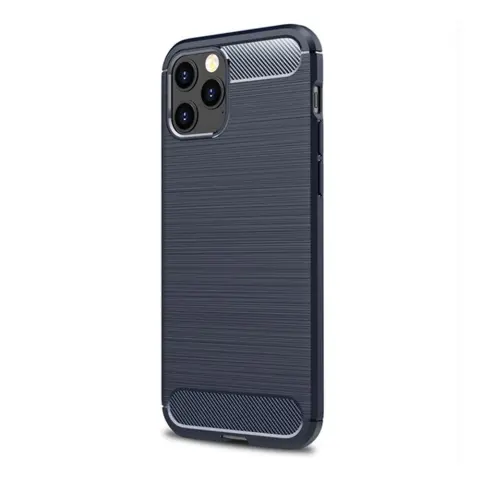 GIGAPACK iphone 12 pro max szilikon telefonvédő ütésállóság karbon minta sötétkék