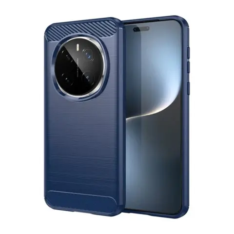 GIGAPACK honor magic 7 pro silicone phone case shockproof carbon pattern dark blue