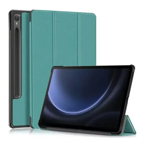 GIGAPACK samsung tab s10 lite wifi case stojeći Koža efekt aktivan flip olovka držač tamnozelena
