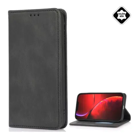 GIGAPACK iphone 13 pro standing case genuine leather flip case desktop stand black