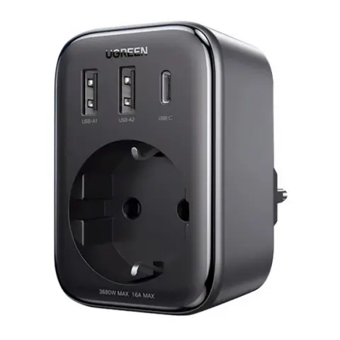 UGREEN Hálózati aljzat és töltő 2x USB+Type-C 30W PD gyorstöltő