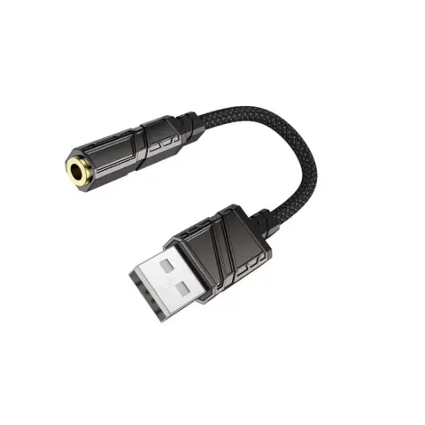 BOROFONE USB Jack Átalakító Fekete 15cm BV23