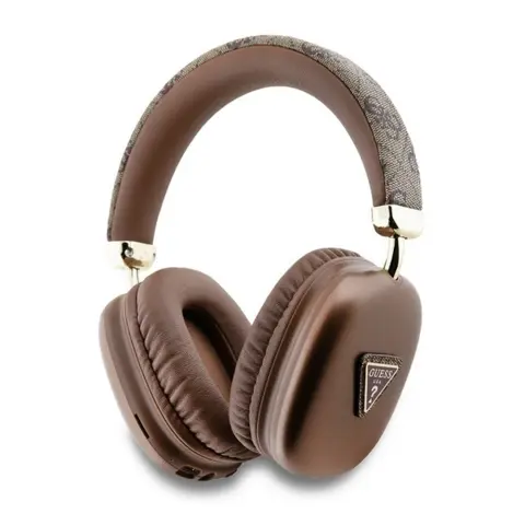 GUESS PU LEATHER 4G TRIANGLE LOGO bluetooth fejhallgató SZTEREO v5.3 IPX4 vízálló BARNA