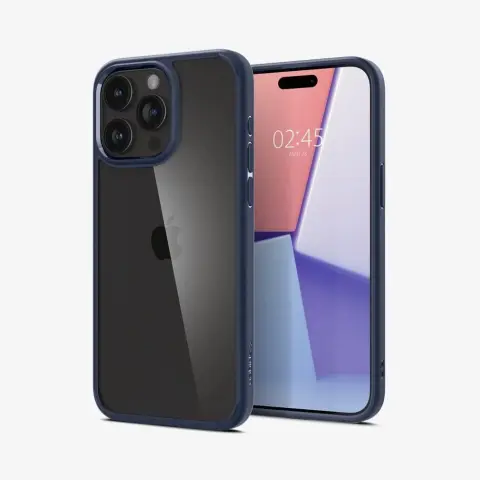 SPIGEN Ultra Hybrid zadnji ovitek za iPhone 15 Pro prozorno-temno moder