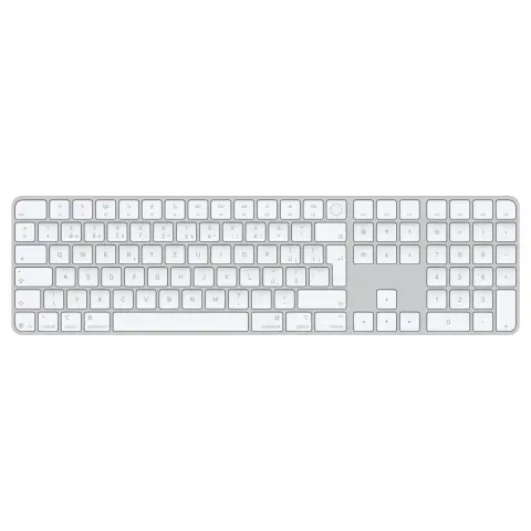 APPLE Magic Keyboard Touch ID-val és számbillentyűzettel Apple chipes Machez - Cseh - fehér billentyűk
