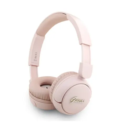 GUESS SCRIPT METAL LOGO bluetooth fejhallgató SZTEREO v5.3 IPX4 vízálló RÓZSASZÍN