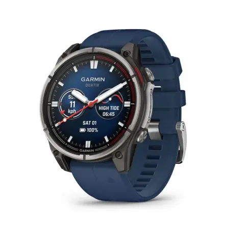 GARMIN Quatix 8 Sapphire titánium tok sötétkék szilikon szíj 47 mm (ED XD)