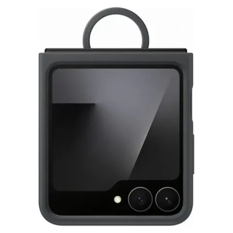 SAMSUNG EF-PF741T silikonski ovitek z obročkom Samsung Galaxy Z Flip6 črna
