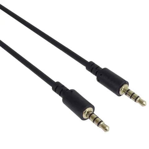 PREMIUMCORD Jack Összekötő Fekete 50cm kjack4mm05