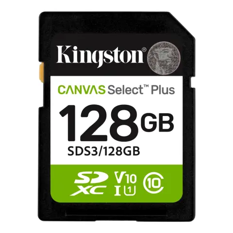 KINGSTON Canvas Select Plus 128GB SDXC 30 MB/s SDS3/128GB