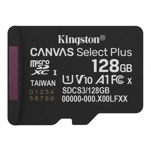 KINGSTON Canvas Select Plus 128GB MicroSDXC 30 MB/s SDCS3/128GBSP
