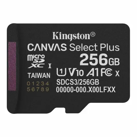 KINGSTON Canvas Select Plus 256GB MicroSDXC 30 MB/s SDCS3/256GBSP