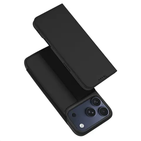 DUX DUCIS Skin Pro oldalra nyitható tok iPhone 17 Pro / iPhone 18 Pro fekete