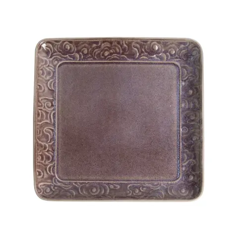 IRIS QX 171212 Ceramic plate floral 21.7cm Purple