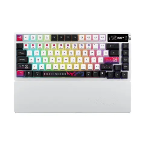 ASUS ROG Azoth X Snow V2 UK Angol fehér-fekete