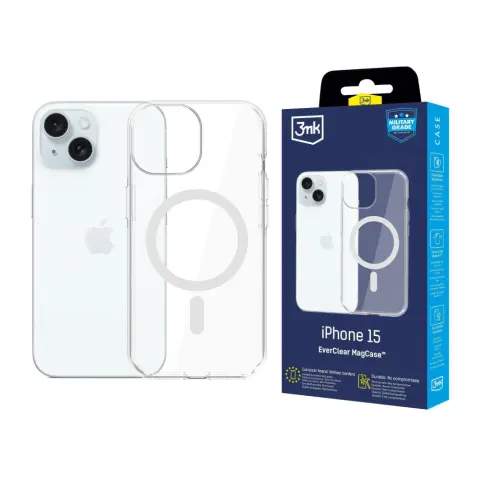 3MK EverClear MagCase tok iPhone 15 átlátszó