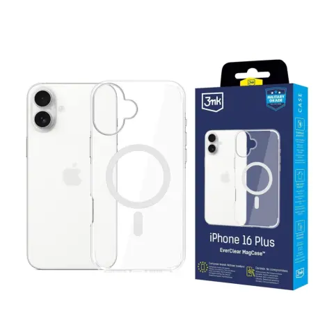 3MK EverClear MagCase tok iPhone 16 Plus átlátszó