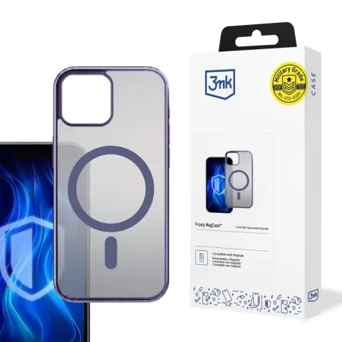 3MK Frosty MagCase tok Apple iPhone 15 füstös-lila