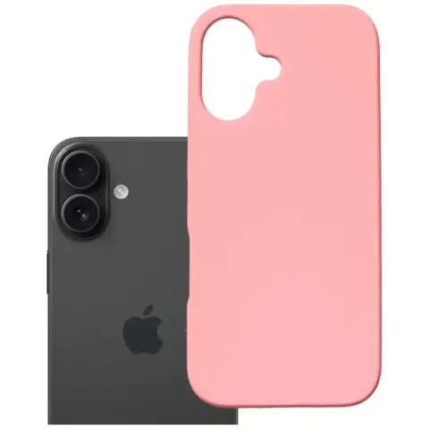 3MK Hardy MagSilicone tok Apple iPhone 16 rózsaszín
