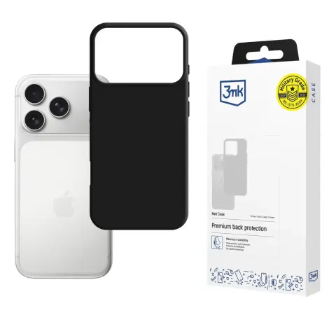 3MK Matt Case hátlaptok iPhone 17 Pro Max / iPhone 18 Pro Max fekete