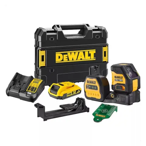 DEWALT DCE088D1G18-QW Keresztlézer 12/18 V XR 2 vonal zöld