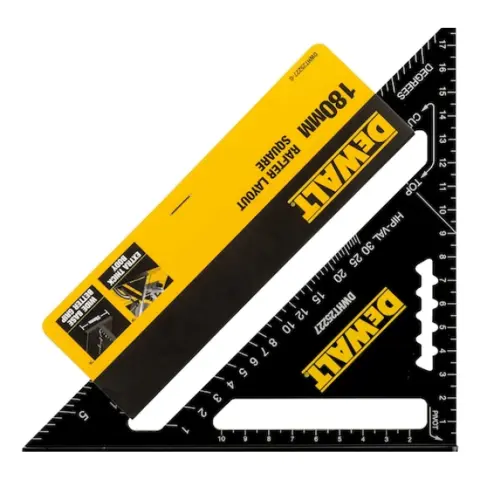 DEWALT DWHT25227-0 Vonalzó tetőfedő derékszögű háromszög 17.5cm