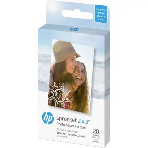 HP Sprocket hârtie foto Zink de 2x3 inch 20 coli
