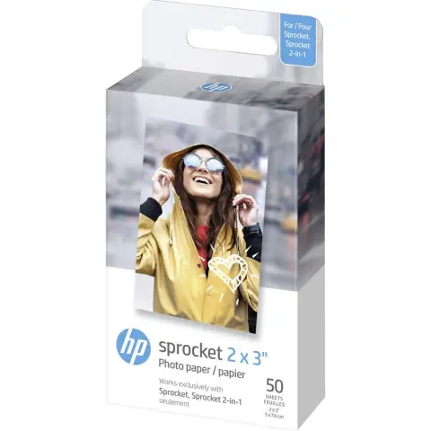 HP Sprocket 2x3 Zoll Zink Fotopapier 50 lap