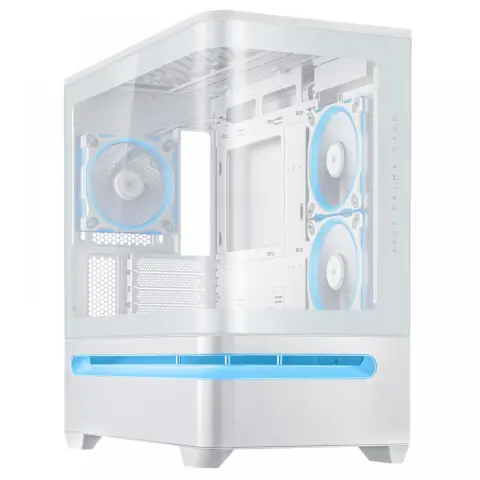 ASUS Prime AP202 TG white + 3 pcs ARGB fans