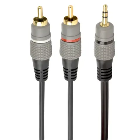 GEMBIRD RCA Jack Átalakító Fekete-Szürke 1.5m CCA-352-1.5M