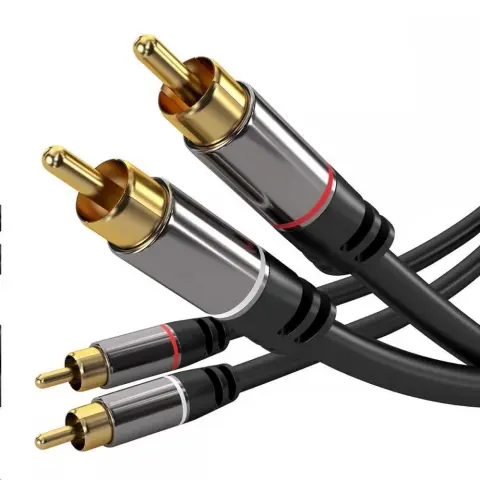 PREMIUMCORD RCA Összekötő Fekete 1.5m kjqccmm015