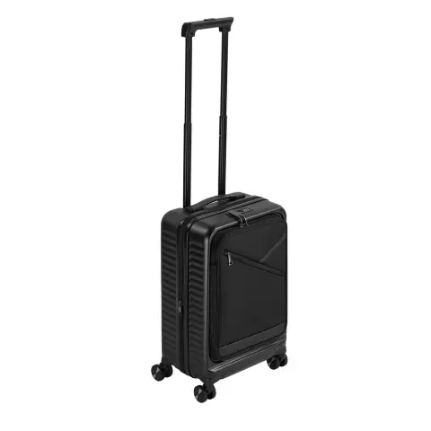 RIVACASE Clark 8180 ECO Hardshell expansion hand cabin luggage 20"/34L crni