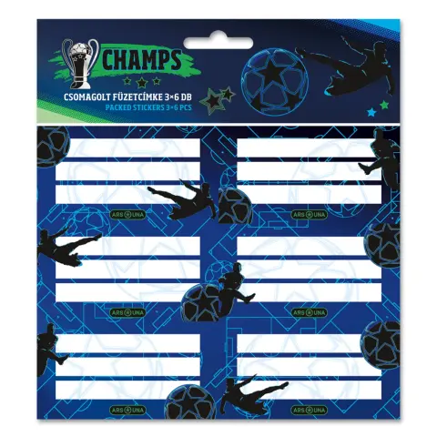 ARS UNA Champs 3x 6 darab füzetcímke
