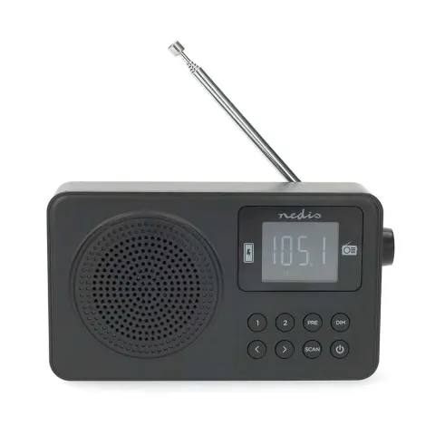 NEDIS RDFM2225BK hordozható FM rádió fekete