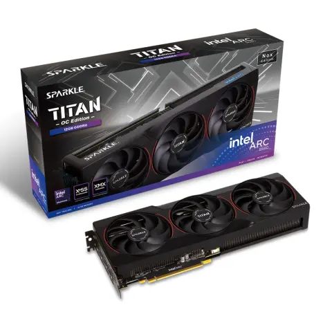 SPARKLE Intel Arc B580 12GB GDDR6 TITAN Nox OC PCIE