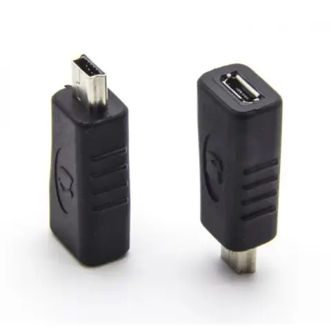 PREMIUMCORD Micro USB Mini USB Adapter Black 3cm kur-26