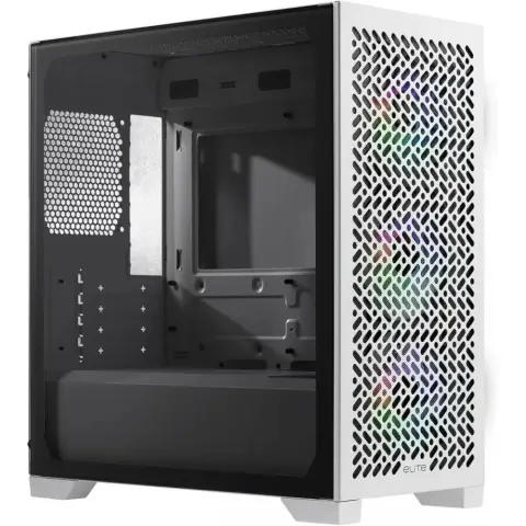 COOLERMASTER Elite 302 white + 3 pcs ARGB fans