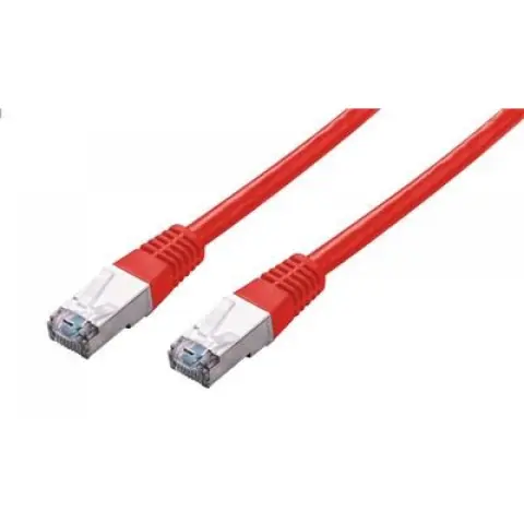C-TECH UTP CAT5E cable red 25cm CB-PP5F-025R