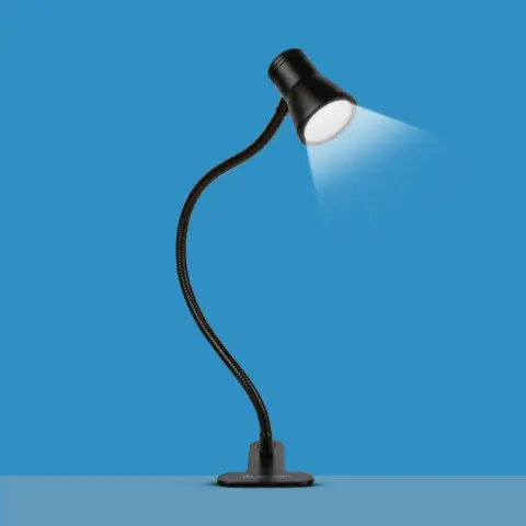 DELIGHT 20258 fleksibilna namizna svetilka s sponko USB črna