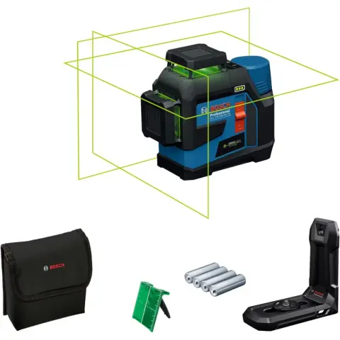 BOSCH GLL 12V-100-33 CG Professional Vonallézer + AA1 elem adapter + 4 x 1.5 V-os LR6 (AA) elem