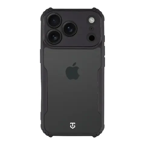 TACTICAL Quantum Stealth tok iPhone 17 Pro / iPhone 18 Pro fekete-átlátszó