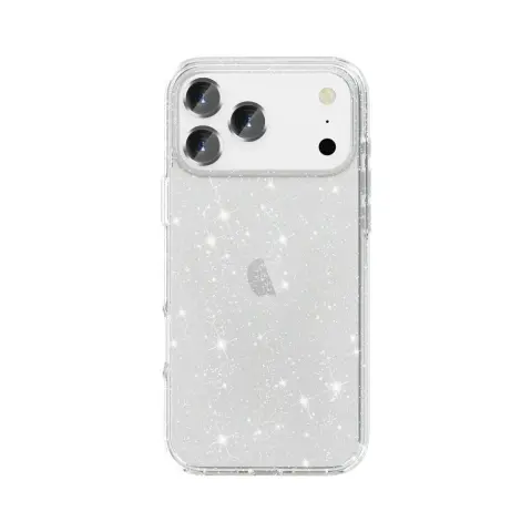 CELLECT Bleščeč silikonski ovitek iPhone 17 Pro / iPhone 18 Pro prozoren