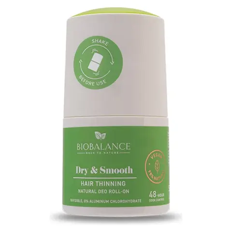 Biobalance Dry&Smooth 48H golyós dezodor szőrnövekedés lassító hatással 50ml
