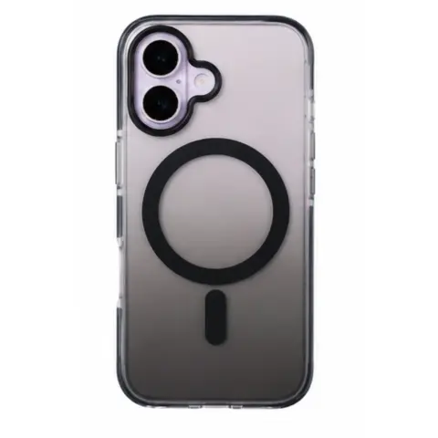 CELLECT Magnetni silikonski ovitek iPhone 17 črno-prozoren